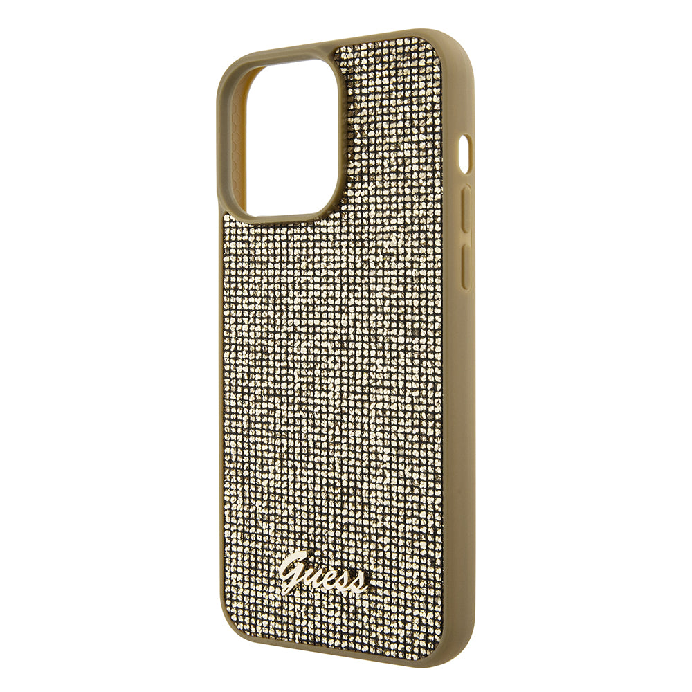 Husa de protectie Guess Disco Metal Script (GUHCP15XPMSDGSD) compatibil cu iPhone 15 Pro Max, Auriu