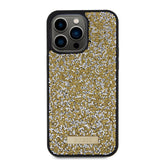 Husa de protectie Guess Rhinestone Metal Logo (GUHCP15XPFGSBSD) compatibil cu iPhone 15 Pro Max, Galben