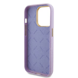 Husa de protectie Guess Glitter Glossy Script (GUHCP15LPGMCSL) compatibil cu iPhone 15 Pro, Mov Deschis