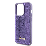 Husa de protectie Guess Sequin Script Metal (GUHCP15LPSFDGSU) compatibil cu iPhone 15 Pro, Mov