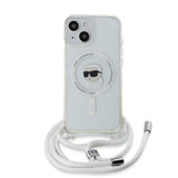 Husa de protectie Karl Lagerfeld IML Crossbody MagSafe (KLHMP15SHCKHNT) compatibil cu iPhone 15, Karl Head