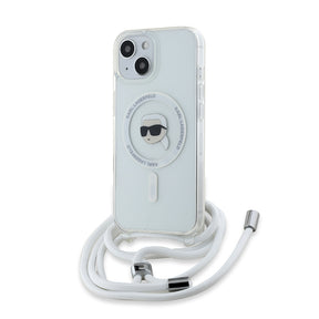 Husa de protectie Karl Lagerfeld IML Crossbody MagSafe (KLHMP15SHCKHNT) compatibil cu iPhone 15, Karl Head