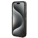 Husa de protectie Guess Liquid Glitter Gold Stripes (GUHCP15LLFCSEGK) compatibil cu iPhone 15 Pro, Negru