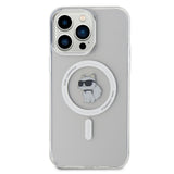 Husa de protectie Karl Lagerfeld IML MagSafe (KLHMP14XHFCCNOT) compatibil cu iPhone 14 Pro Max, Transparent Choupette