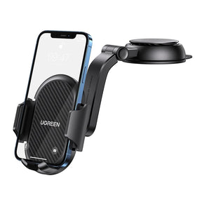 Suport Ugreen LP405 (20473), Waterfall-Shaped with Suction Cup for Dashboard, 360°, 4.7″- 7.2″ Phones, Negru