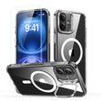 Folie de protectie ESR Classic Hybrid HaloLock Kickstand + Tempered Glass compatibil cu iPhone 16 Plus, Transparent