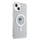 Husa de protectie Karl Lagerfeld IML MagSafe (KLHMP15MHFCCNOT) compatibil cu iPhone 15 Plus, Transparent Choupette
