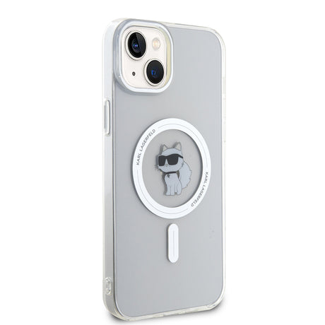 Husa de protectie Karl Lagerfeld IML MagSafe (KLHMP15MHFCCNOT) compatibil cu iPhone 15 Plus, Transparent Choupette