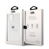 Husa de protectie Karl Lagerfeld IML MagSafe (KLHMP15MHFCCNOT) compatibil cu iPhone 15 Plus, Transparent Choupette
