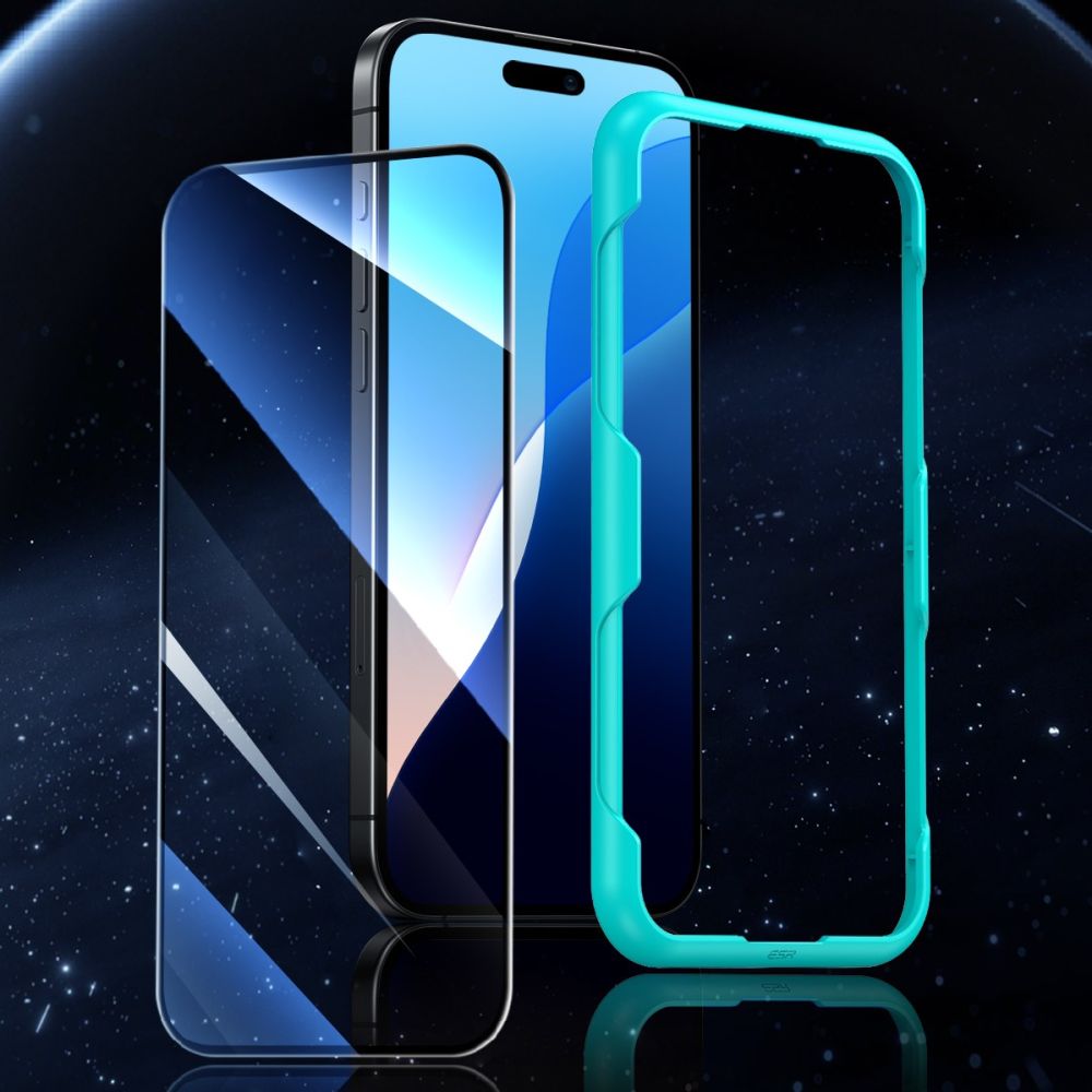 Folie de protectie ESR Tempered Glass (set de 2) compatibil cu iPhone 16 Pro Max, Negru