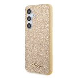 Husa de protectie Guess Glitter Script (GUHCS24MHGGSHD) compatibil cu Samsung Galaxy S24 Plus, Auriu