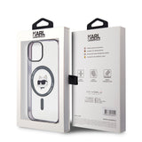 Husa de protectie Karl Lagerfeld IML MagSafe (KLHMP15MHCHNOTK) compatibil cu iPhone 15 Plus, Transparent Choupette`S Head