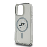 Husa de protectie Karl Lagerfeld IML MagSafe (KLHMP16XHLSKCK) compatibil cu iPhone 16 Pro Max, Metal Karl&Choupette Head