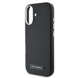 Husa de protectie Karl Lagerfeld Leather MagSafe (KLHMP16SPGMSRPK) compatibil cu iPhone 16, FW Metal Plate