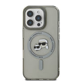 Husa de protectie Karl Lagerfeld IML MagSafe (KLHMP16LHLSKCK) compatibil cu iPhone 16 Pro, Metal Karl&Choupette Head