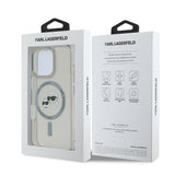 Husa de protectie Karl Lagerfeld IML MagSafe (KLHMP16LHLSKCK) compatibil cu iPhone 16 Pro, Metal Karl&Choupette Head