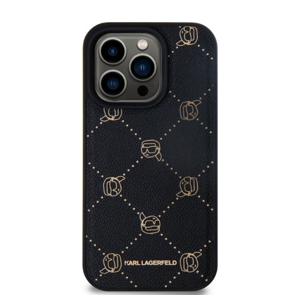 Husa de protectie Karl Lagerfeld Leather MagSafe (KLHMP15XPGKHPHK) compatibil cu iPhone 15 Pro Max, Karl Head