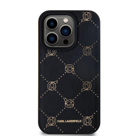 Husa de protectie Karl Lagerfeld Leather MagSafe (KLHMP15XPGKHPHK) compatibil cu iPhone 15 Pro Max, Karl Head