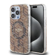 Husa de protectie Guess IML GCube MagSafe (GUHMP15XHGCUSTGW) compatibil cu iPhone 15 Pro Max, Maro