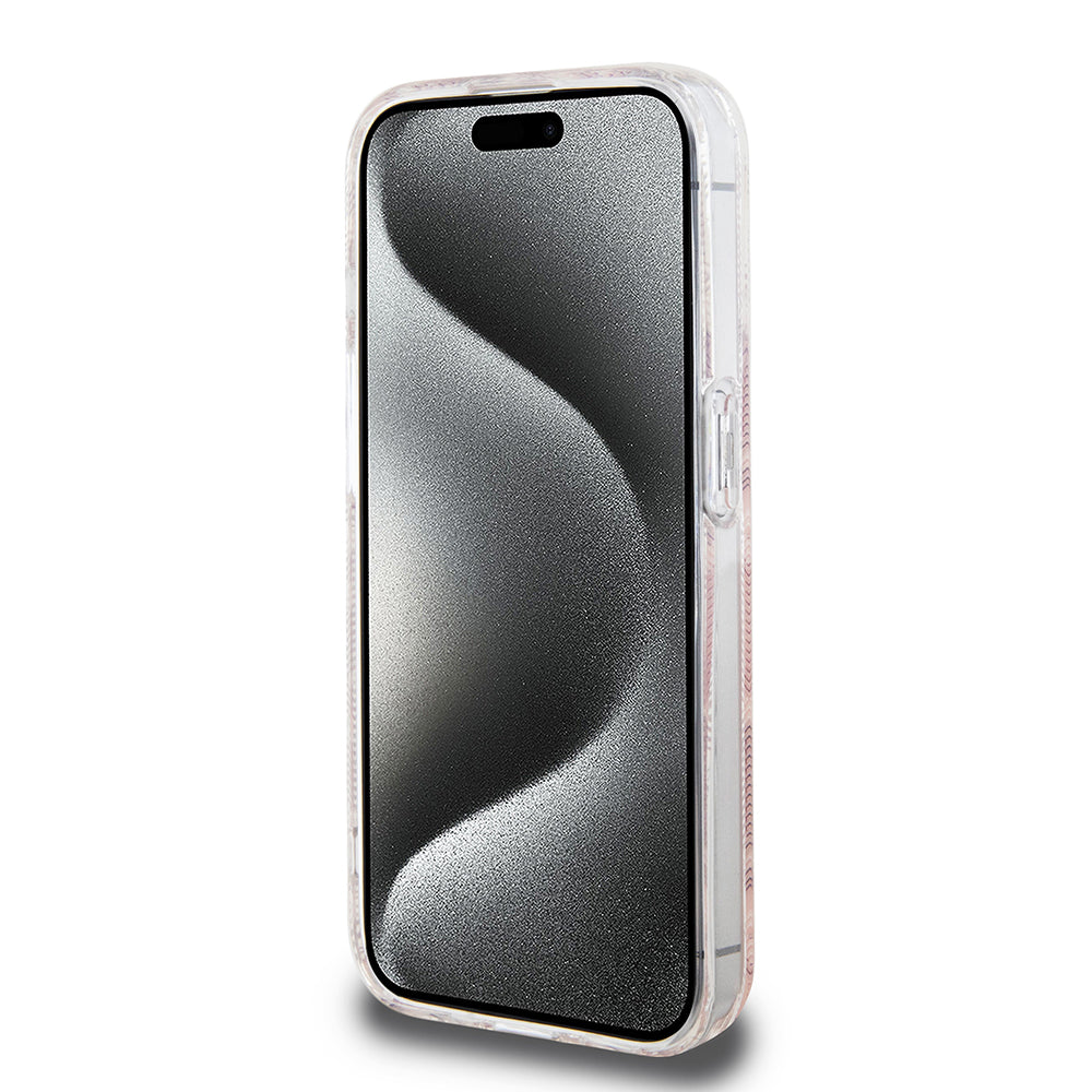Husa de protectie Guess IML GCube MagSafe (GUHMP15XHGCUSTGP) compatibil cu iPhone 15 Pro Max, Roz