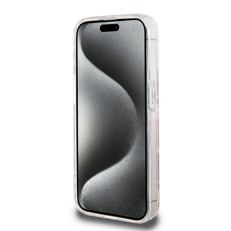 Husa de protectie Guess IML GCube MagSafe (GUHMP15XHGCUSTGP) compatibil cu iPhone 15 Pro Max, Roz