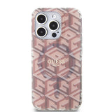 Husa de protectie Guess IML GCube MagSafe (GUHMP15XHGCUSTGP) compatibil cu iPhone 15 Pro Max, Roz