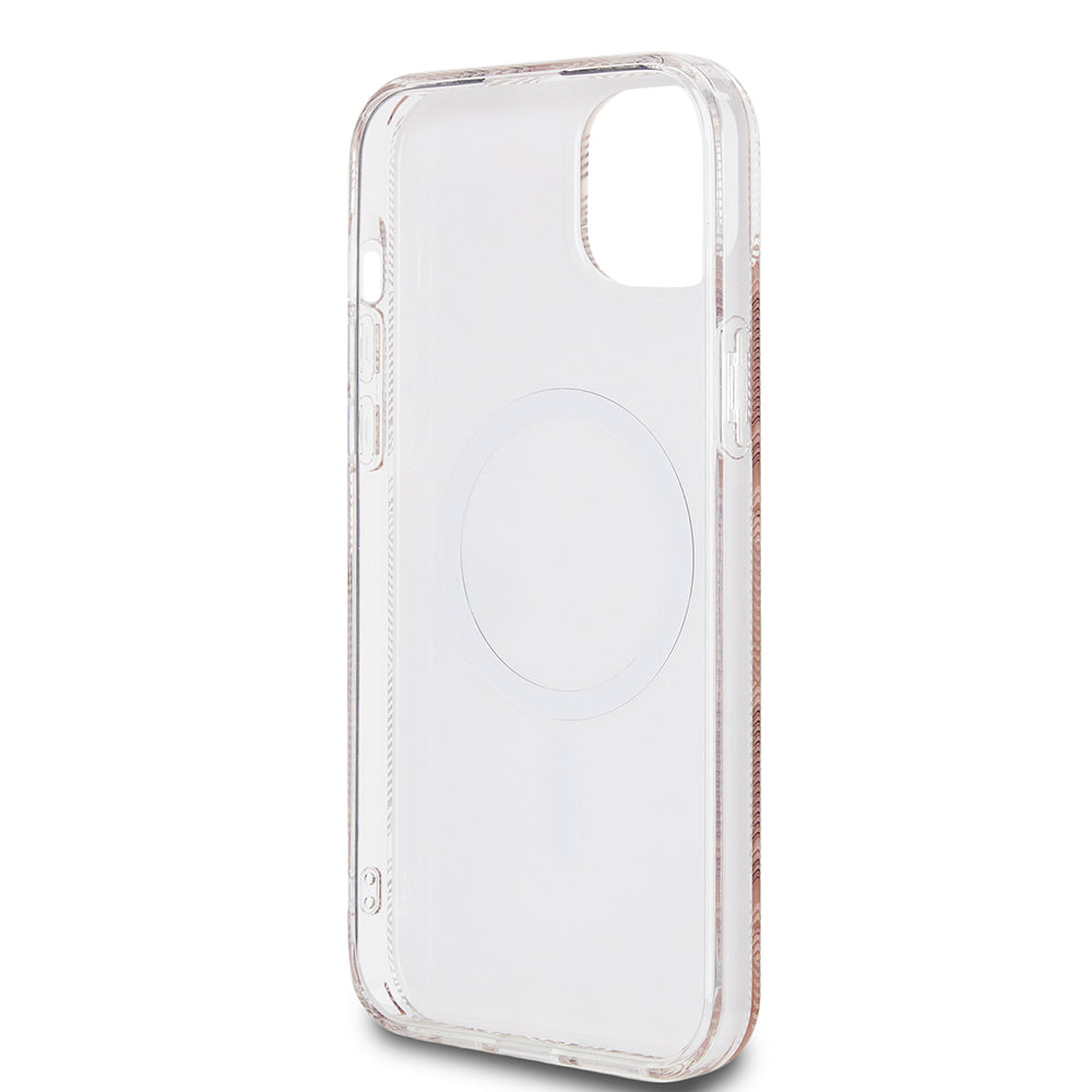 Husa de protectie Guess IML GCube MagSafe (GUHMP15MHGCUSTGW) compatibil cu iPhone 15 Plus, Maro