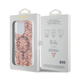 Husa de protectie Guess IML GCube MagSafe (GUHMP15LHGCUSTGP) compatibil cu iPhone 15 Pro, Roz