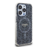 Husa de protectie Guess IML GCube MagSafe (GUHMP15LHGCUSTGK) compatibil cu iPhone 15 Pro, Negru