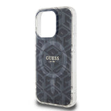 Husa de protectie Guess IML GCube MagSafe (GUHMP15LHGCUSTGK) compatibil cu iPhone 15 Pro, Negru