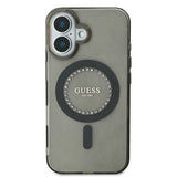 Husa de protectie Guess IML Rhinestones MagSafe (GUHMP16SPFTDTEK) compatibil cu iPhone 16, Negru