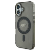 Husa de protectie Guess IML Rhinestones MagSafe (GUHMP16MPFTDTEK) compatibil cu iPhone 16 Plus, Negru