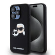 Husa de protectie Karl Lagerfeld Silicone MagSafe (KLHMP15LSKCHPPLK) compatibil cu iPhone 15 Pro, Karl&Choupette Head