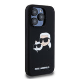 Husa de protectie Karl Lagerfeld Silicone MagSafe (KLHMP15LSKCHPPLK) compatibil cu iPhone 15 Pro, Karl&Choupette Head