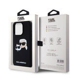 Husa de protectie Karl Lagerfeld Silicone MagSafe (KLHMP15LSKCHPPLK) compatibil cu iPhone 15 Pro, Karl&Choupette Head