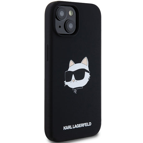 Husa de protectie Karl Lagerfeld Silicone MagSafe (KLHMP15MSCHPPLK) compatibil cu iPhone 15 Plus, Choupette Head