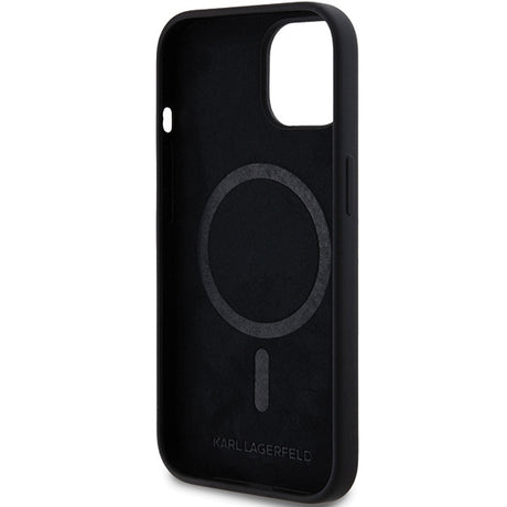 Husa de protectie Karl Lagerfeld Silicone MagSafe (KLHMP15MSCHPPLK) compatibil cu iPhone 15 Plus, Choupette Head