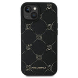 Husa de protectie Karl Lagerfeld Leather MagSafe (KLHMP15MPGKHPHK) compatibil cu iPhone 15 Plus, Karl Head
