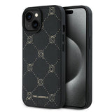 Husa de protectie Karl Lagerfeld Leather MagSafe (KLHMP15MPGKHPHK) compatibil cu iPhone 15 Plus, Karl Head