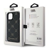 Husa de protectie Karl Lagerfeld Leather MagSafe (KLHMP15MPGKHPHK) compatibil cu iPhone 15 Plus, Karl Head