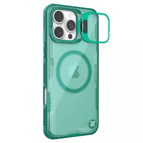 Husa de protectie Nillkin Iceblade Prop Magnetic (with Camera Cutout) compatibil cu iPhone 16 Pro, Verde