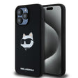 Husa de protectie Karl Lagerfeld Silicone MagSafe (KLHMP15LSCHPPLK) compatibil cu iPhone 15 Pro, Choupette Head