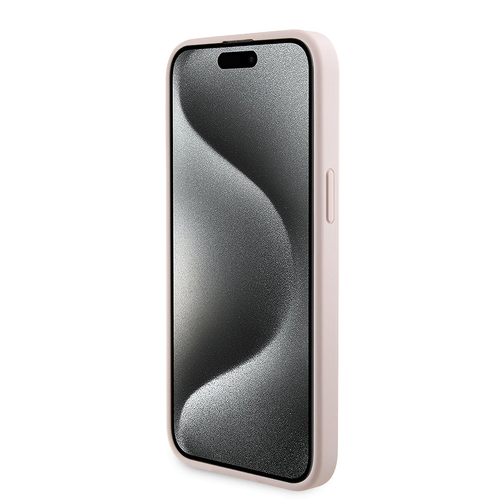 Husa de protectie Guess Hardcase Powerbank MagSafe compatibil cu iPhone 15 Pro Max, Roz