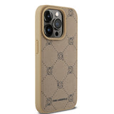 Husa de protectie Karl Lagerfeld Leather MagSafe (KLHMP15LPGKHPHE) compatibil cu iPhone 15 Pro, Bej Karl Head