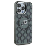 Husa de protectie Karl Lagerfeld IML MagSafe (KLHMP15LHMCKMHK) compatibil cu iPhone 15 Pro, Monogram Karl&Choupette Head