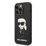 Husa de protectie Karl Lagerfeld Silicone MagSafe (KLHMP14XSNIKBCK) compatibil cu iPhone 14 Pro Max, Ikonik