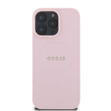 Husa de protectie Guess Grained Gold Ring MagSafe (GUHMP16LPGHSMMP) compatibil cu iPhone 16 Pro, Roz