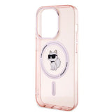 Karl Lagerfeld IML MagSafe husă roz Choupette pentru iPhone 14 Pro Max