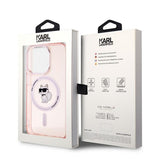 Karl Lagerfeld IML MagSafe husă roz Choupette pentru iPhone 14 Pro Max