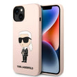 Husa de protectie Karl Lagerfeld Silicone MagSafe (KLHMP14MSNIKBCP) compatibil cu iPhone 14 Plus, Roz Ikonik